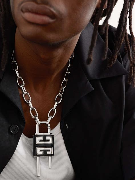 givenchy pendant mens necklace|givenchy lock chain.